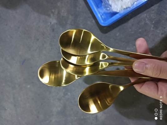 Mesin Pelapis Titanium Nitride Stainless Steel Cutlery PVD
