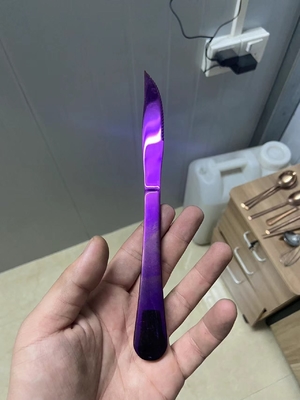 Cerah Metallic Gloss stainless steel Meja Meja Warna Vakuum Coating Mesin