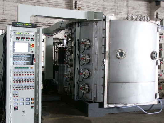 Mesin Lapisan Vakuum PVD Berwarna Emas Otomatis Profesional Untuk Peralatan Mebel Meja Hardware