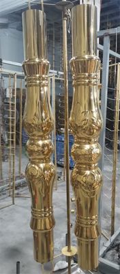 Mesin Pelapisan Vakum PVD Lembaran Baja Tahan Karat Emas Garis Produksi Lapisan Cermin Dekoratif Lift