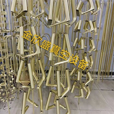Efisiensi Tinggi hemat energi Titanium PVD Mesin Perlengkapan Vakum Untuk Pelangi Emas Mawar Emas Warna Abu-abu