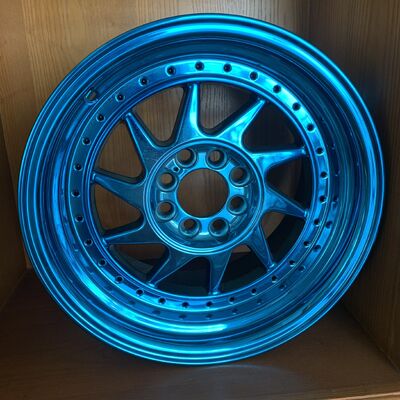 Mesin Lapisan PVD Roda Mobil Peralatan Plating Vakum Anti-karat Untuk Roda Alloy Aluminium Dan Velg Sepeda Motor