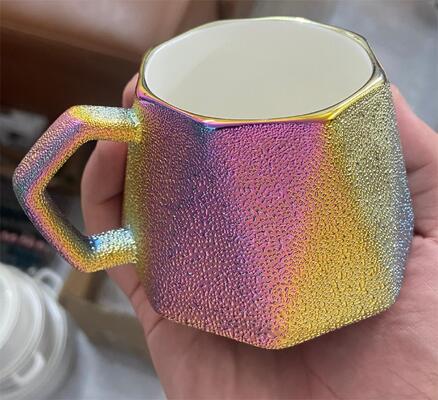 Mesin Pelapis Vakum PVD Stabil Warna Suhu Rendah untuk Mug Keramik dan Cangkir Minuman yang Aman untuk Makanan