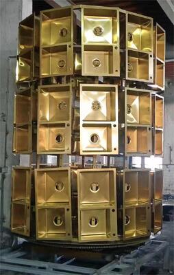 Ukuran besar Full Auto Control Vacuum Deposition Equipment untuk Mesin Lapisan PVD Plating Seragam