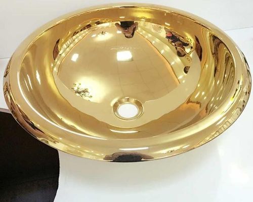 Mesin Pelapis Vakum PVD Keramik Warna Emas Sanitary Ware