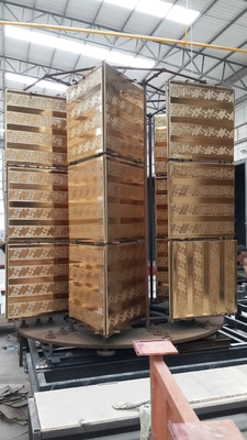 Dekoratif Kaca Mosaik PVD Vacuum Coating Machine Mesin Plating Emas Untuk Ubin
