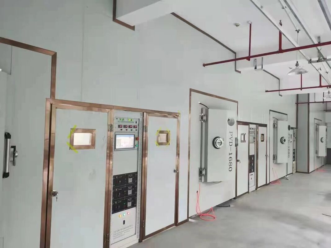 Mesin Lapisan PVD Otomatis penuh yang tahan goresan dengan ruang baja tahan karat untuk bingkai furnitur