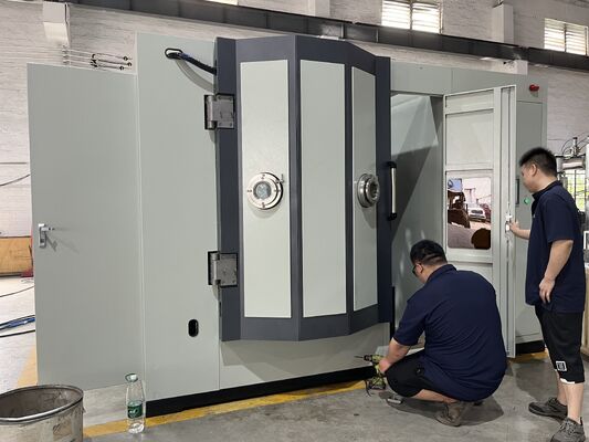 kualitas Medium Chamber Low Temp PVD Vacuum Coating Machine untuk Iridescent Rainbow Plating pada Glass Cups pabrik