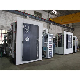 Foshan JXS Efisiensi Tinggi Kaca Kristal PVD Vacuum Coating Peralatan Untuk Emas Perak Rose Gold Warna Pelangi Hitam