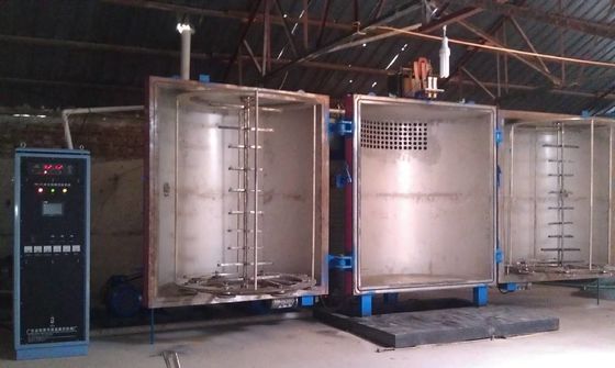 Vertikal ABS PP PC PMMA PET Mesin Metalik Vakum